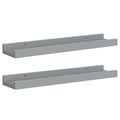 Miniatyrbilde 6 av 11: vidaXL Flytende vegghyller 2 stk grå 40x9x3 cm MDF