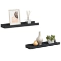Miniatyrbillede 1 af 11: vidaXL billedhylder 2 stk. 40x9x3 cm MDF sort