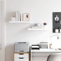 Miniatyrbilde 4 av 11: vidaXL Flytende vegghyller 2 stk høyglans hvit 60x23,5x3,8 cm MDF