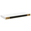 Miniatyrbilde 10 av 11: vidaXL Flytende vegghyller 2 stk høyglans hvit 60x23,5x3,8 cm MDF