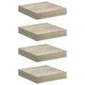 Miniatyrbilde 3 av 11: vidaXL Flytende vegghyller 4 stk eik 23x23,5x3,8 cm MDF