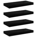 Miniatyrbillede 2 af 11: vidaXL væghylder 4 stk. 50x23x3,8 cm MDF sort højglans