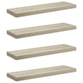 Miniatyrbillede 3 af 11: vidaXL væghylder 4 stk. 80x23,5x3,8 cm MDF egetræsfarve