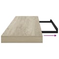 Miniatyrbillede 11 af 11: vidaXL væghylde 90x23,5x3,8 cm MDF egetræsfarve
