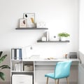 Miniatyrbilde 4 av 11: vidaXL Flytende vegghyller 2 stk grå 90x23,5x3,8 cm MDF