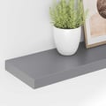 Miniatyrbilde 5 av 11: vidaXL Flytende vegghyller 2 stk grå 120x23,5x3,8 cm MDF