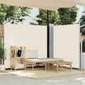 Miniatyrbilde 4 av 11: vidaXL Uttrekkbar sidemarkise 170x1200 cm kremhvit