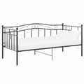 Miniatyrbilde 1 av 9: vidaXL Ramme til sovesofa svart metall 90x200 cm