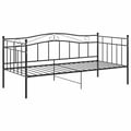 Miniatyrbilde 4 av 9: vidaXL Ramme til sovesofa svart metall 90x200 cm