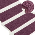 Miniatyrbilde 3 av 11: vidaXL Trappematter 15 stk 65x21x4 cm mørk lilla rektangulær kant
