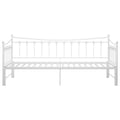 Miniatyrbild 7 av 11: vidaXL Utdragbar sängram bäddsoffa vit metall 90x200 cm