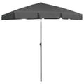Miniatyrbillede 2 af 8: vidaXL strandparasol 180x120 cm antracitgrå