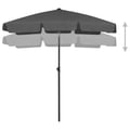 Miniatyrbillede 3 af 8: vidaXL strandparasol 180x120 cm antracitgrå