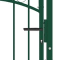 Miniatyrbillede 3 af 6: vidaXL hegnslåge Emmen med pigge stål 103x109,5 cm grøn