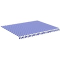 Miniatyrbillede 1 af 6: vidaXL udskiftningsdug til markise 450x350 cm polyester blå og hvid