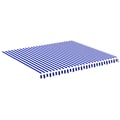 Miniatyrbilde 1 av 6: vidaXL Erstatningsduk for markise blå og hvit 400x350 cm polyester