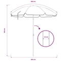 Miniatyrbillede 5 af 5: vidaXL parasol 180 cm stålstang blå