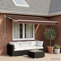Miniatyrbillede 2 af 7: vidaXL udskiftningsdug til markise 500x350 cm polyester brun