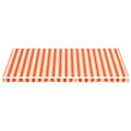 Miniatyrbillede 3 af 6: vidaXL udskiftningsdug til markise 600x350 cm polyester gul og orange