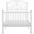 Miniatyrbilde 3 av 6: vidaXL Sengeramme hvit metall 90x200 cm