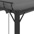 Miniatyrbillede 7 af 9: vidaXL pavillon med lameltag 3x4 m aluminium og stof antracitgrå
