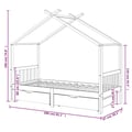 Miniatyrbilde 7 av 7: vidaXL Sengeramme for barn med skuffer heltre furu 90x200 cm mørkegrå