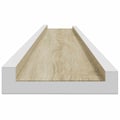 Miniatyrbillede 8 af 11: vidaXL væghylder 2 stk. 100x9x3 cm hvid og sonoma-eg
