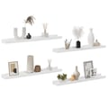 Miniatyrbillede 5 af 11: vidaXL væghylder 4 stk. 60x9x3 cm hvid højglans