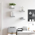 Miniatyrbilde 4 av 11: vidaXL Flytende vegghyller 4 stk betonggrå 23x23,5x3,8 cm MDF