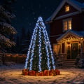 Miniatyrbilde 2 av 8: vidaXL Nettlys for jultre med 300 LED blå 300 cm