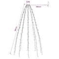 Miniatyrbilde 8 av 8: vidaXL Nettlys for juletre med 180 LED kaldhvit 180 cm