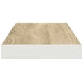Miniatyrbillede 8 af 11: vidaXL væghylde 60x23,5x3,8 cm MDF egetræsfarve og hvid
