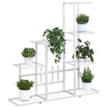 Miniatyrbilde 5 av 11: vidaXL Blomsterstativ 94,5x25x88 cm hvit metall