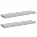 Miniatyrbillede 3 af 11: vidaXL svævehylder 2 stk. 90x23,5x3,8 cm MDF betongrå