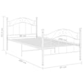 Miniatyrbillede 8 af 8: vidaXL sengestel 90x200 cm metal hvid
