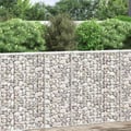 Miniatyrbilde 1 av 11: vidaXL Gabion høybed trapesform galvanisert stål 80x20x100 cm