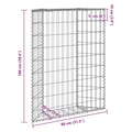 Miniatyrbilde 11 av 11: vidaXL Gabion høybed trapesform galvanisert stål 80x20x100 cm