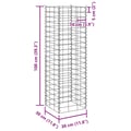 Miniatyrbilde 10 av 10: vidaXL idaXL Gabion høybed 3 stk 30x30x100 cm jern