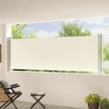 Miniatyrbilde 4 av 11: vidaXL Uttrekkbar sidemarkise 117x614 cm kremhvit