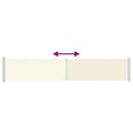 Miniatyrbilde 8 av 11: vidaXL Uttrekkbar sidemarkise 117x614 cm kremhvit