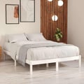 Miniatyrbilde 3 av 9: vidaXL Sengeramme hvit heltre 180x200 cm Super King