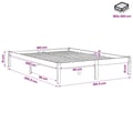 Miniatyrbilde 9 av 9: vidaXL Sengeramme hvit heltre 180x200 cm Super King