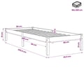 Miniatyrbilde 9 av 9: vidaXL Sengeramme hvit heltre furu 90x200 cm