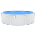 Miniatyrbillede 5 af 9: vidaXL swimmingpool med stålvæg 460x120 cm hvid