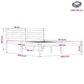 Miniatyrbillede 9 af 9: vidaXL sengeramme 200x200 cm massivt fyrretræ hvid
