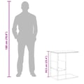Miniatyrbillede 10 af 10: vidaXL sidebord 55x36x59,5 cm konstrueret træ hvid