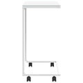 Miniatyrbilde 6 av 10: vidaXL Sidebord med hjul hvit 55x35x70 cm konstruert tre