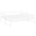 Miniatyrbilde 4 av 11: vidaXL Uttrekkbar ramme til sovesofa hvit metall 90x200 cm