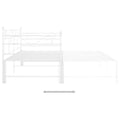 Miniatyrbilde 6 av 11: vidaXL Uttrekkbar ramme til sovesofa hvit metall 90x200 cm