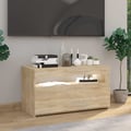Miniatyrbilde 6 av 11: vidaXL TV-benk med LED-lys sonoma eik 75x35x40 cm